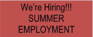 thumbnail for We're Hiring Summer Employment