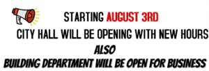 thumbnail for City Hall Readjusted Hours (AUGUST 3RD)
