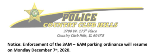 thumbnail for Overnight Parking Ordinance to Resume Dec 7th, 2020